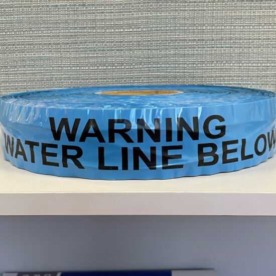 Warning tape Water Line below