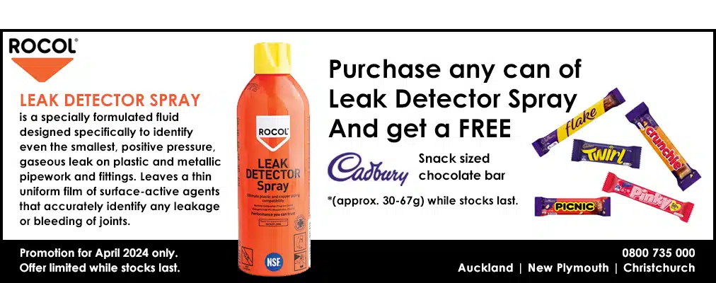 April 2024 promotion Rocol leak detector spray